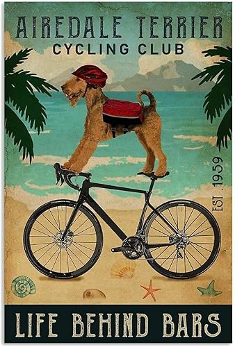 Rompecabezas educativos de madera para el club de ciclismo, Airedale Terrier, rompecabezas para el hogar, rompecabezas de desafío para niños y