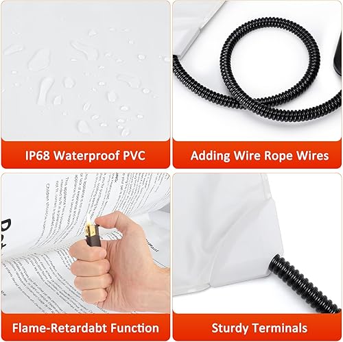 Miniatura 6 de Cama climatizada para gatos, cama climatizada impermeable para perros y gatos con temperatura y temporizador ajustables, alfombrilla eléctrica para