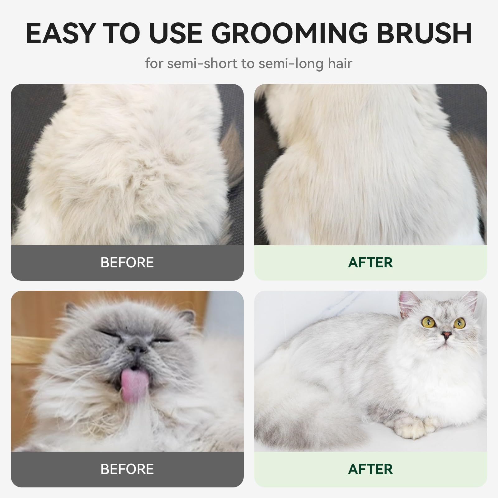 aumuca Cat Brush for Shedding, Cat Brushes for Indoor Cats, Horses Grooming Deshedding Brush for Dog Kitten Horse Massage Removes Loose Fur, Forest Green - image 7