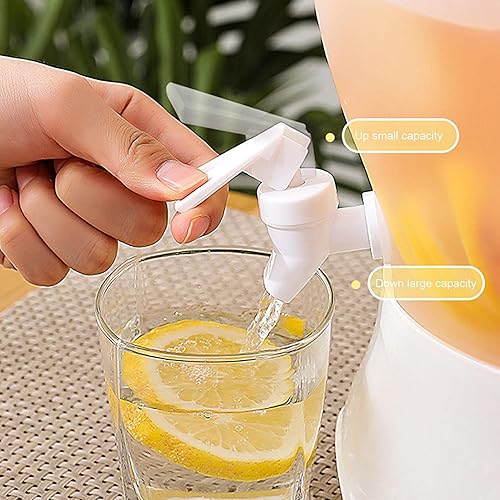 Miniatura 5 de Naysku Dispensador de bebidas de 3 compartimentos, dispensador de bebidas con 3 grifos y 3 compartimentos de almacenamiento, recipiente de agua fría