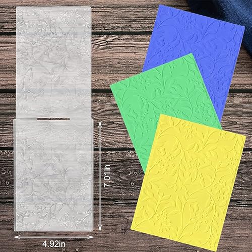Miniatura 9 de Hying Carpeta de estampado de fondo con textura 3D, plantilla de carpeta de plástico con patrón de bola de Navidad para hacer tarjetas, álbumes de