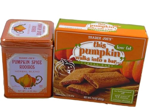 Paquete de especias de calabaza Trader Joes 2 Artículos 1 lata de té de especias de calabaza (20 unidades) 1 Trader Joes Esta calabaza entra en un