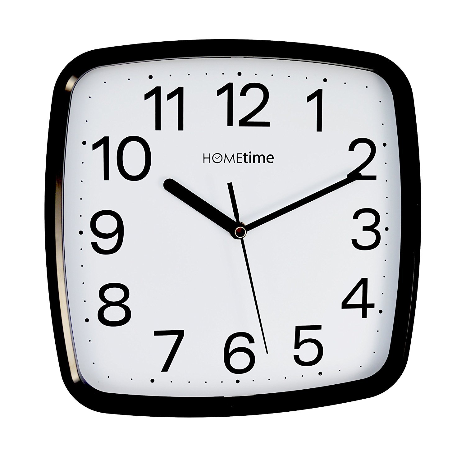 Wm.Widdop Plastic Wall Clock with Sweep - Black