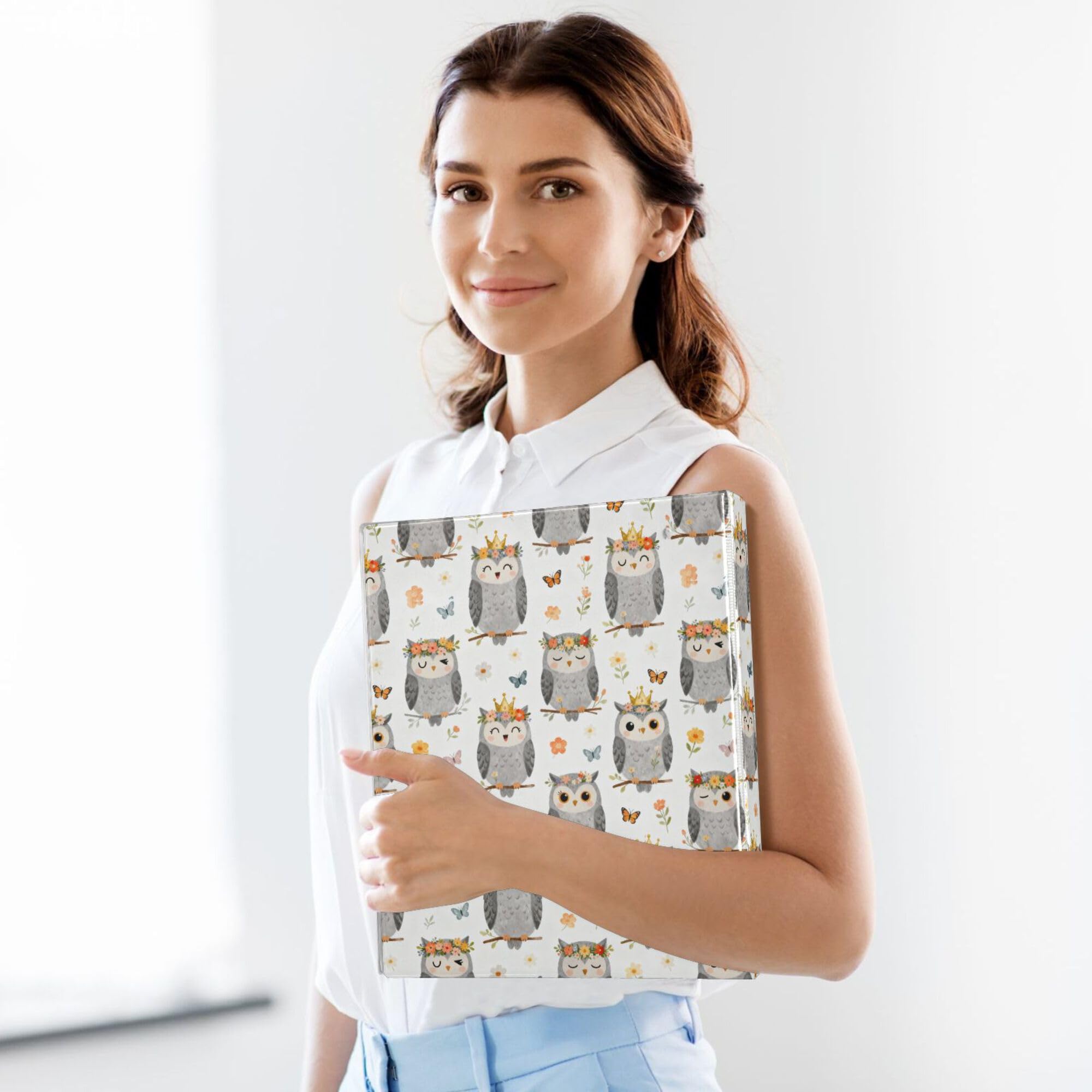 3 raccoglitori ad anelli da 12,7 cm con tasche interne, confezione da 1/2 raccoglitori per studenti universitari, 200 fogli