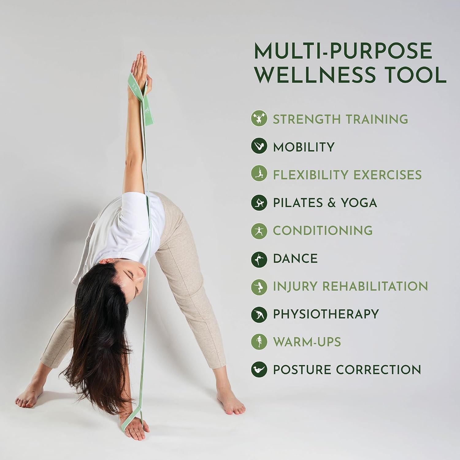 Stretching Strap Set of 3, Stretch Straps with Loops for Yoga, Pilates, Dance, Physical Therapy, 3 Resistance Bands, Stretch Bands for Exercise, Flexibility, Yoga Straps for Stretching