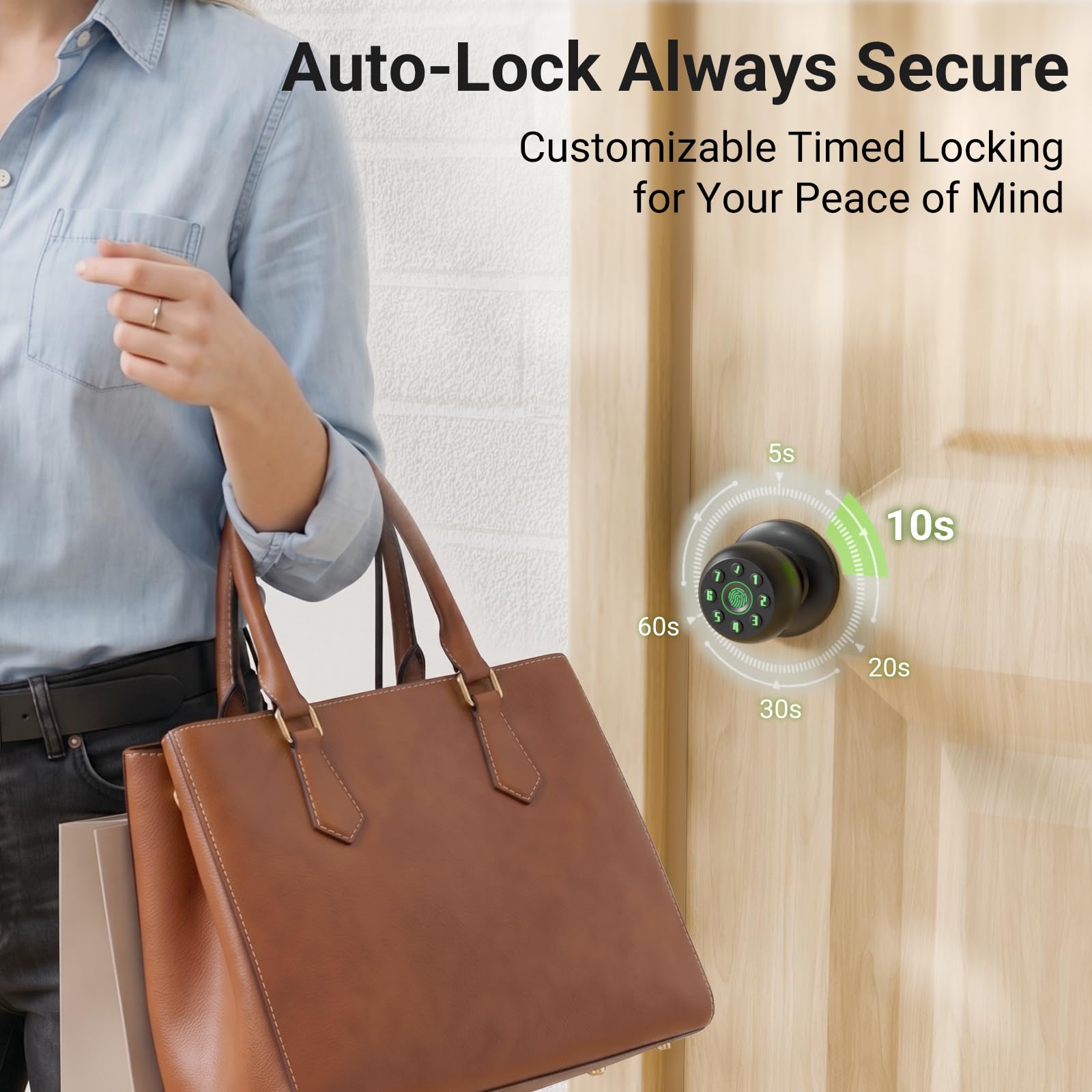Smart Fingerprint Door Lock - Biometric Security -5