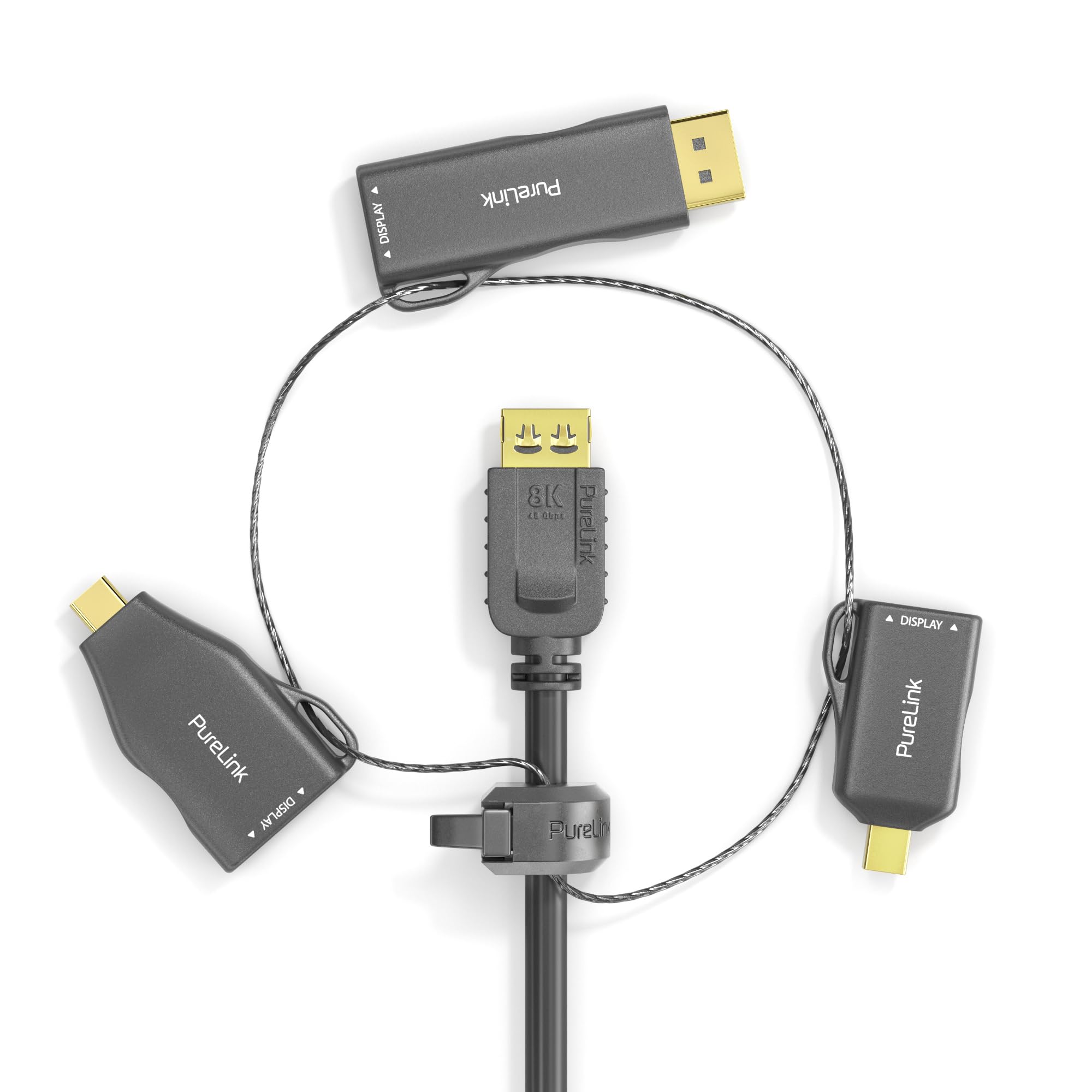 PURELINK ADAPTADOR RING KLEIN - 3X HDMI 4K60HZ - MINIDP/DP/USB-C HDMI, NEGRO
