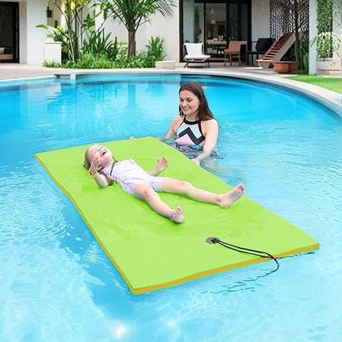 Miniatura 9 de Tapete de agua flotante, 7 x 3 pies8 x 4 pies9 x 6 pies13 x 5 pies, tapete flotante de espuma XPE resistente al desgarro de 3 capas con correas