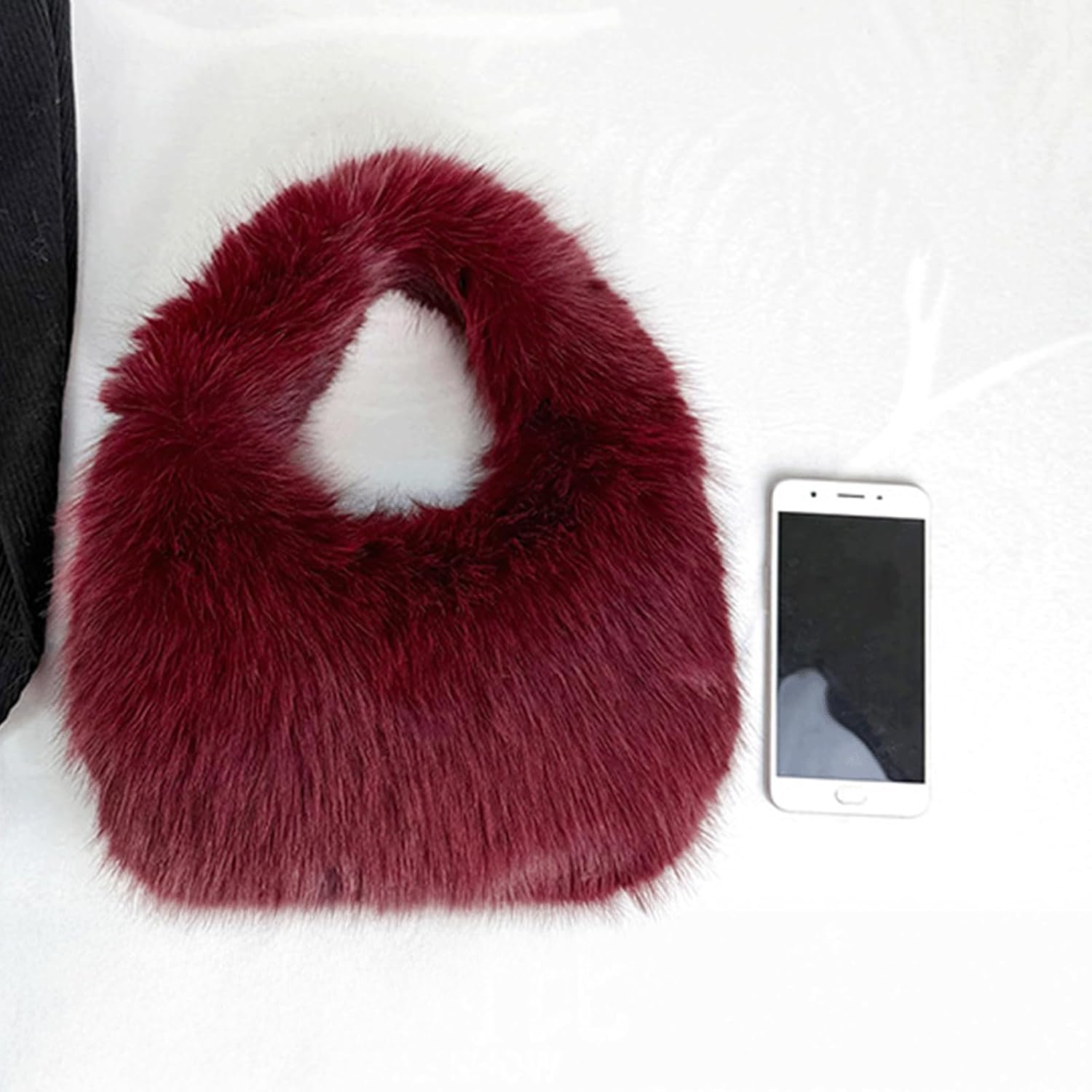 Fur Purse Plush Hobo Bag Furry Bag Cute Fluffy Handbag Fuzzy Soft Underarm Shoulder Bags Gifts for Women - Image 5