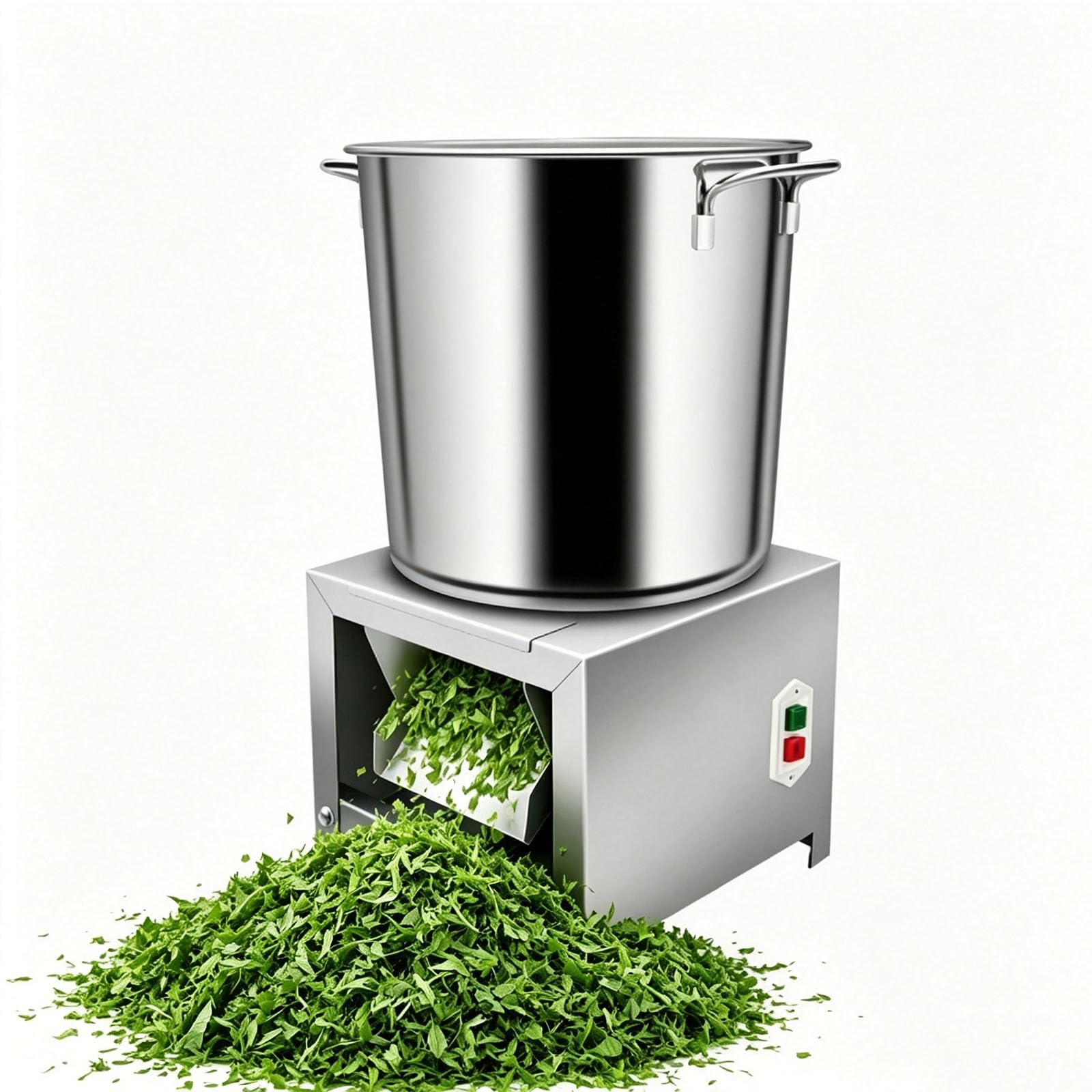 Elektrischer Gemüseschneider, Edelstahl-Küchenmaschine | 4 Klingen, 75–150 kg/h Leistung, ideal für Obst, Kartoffeln, Zwiebeln und Karotten in der Landwirtschaft(1500W)
