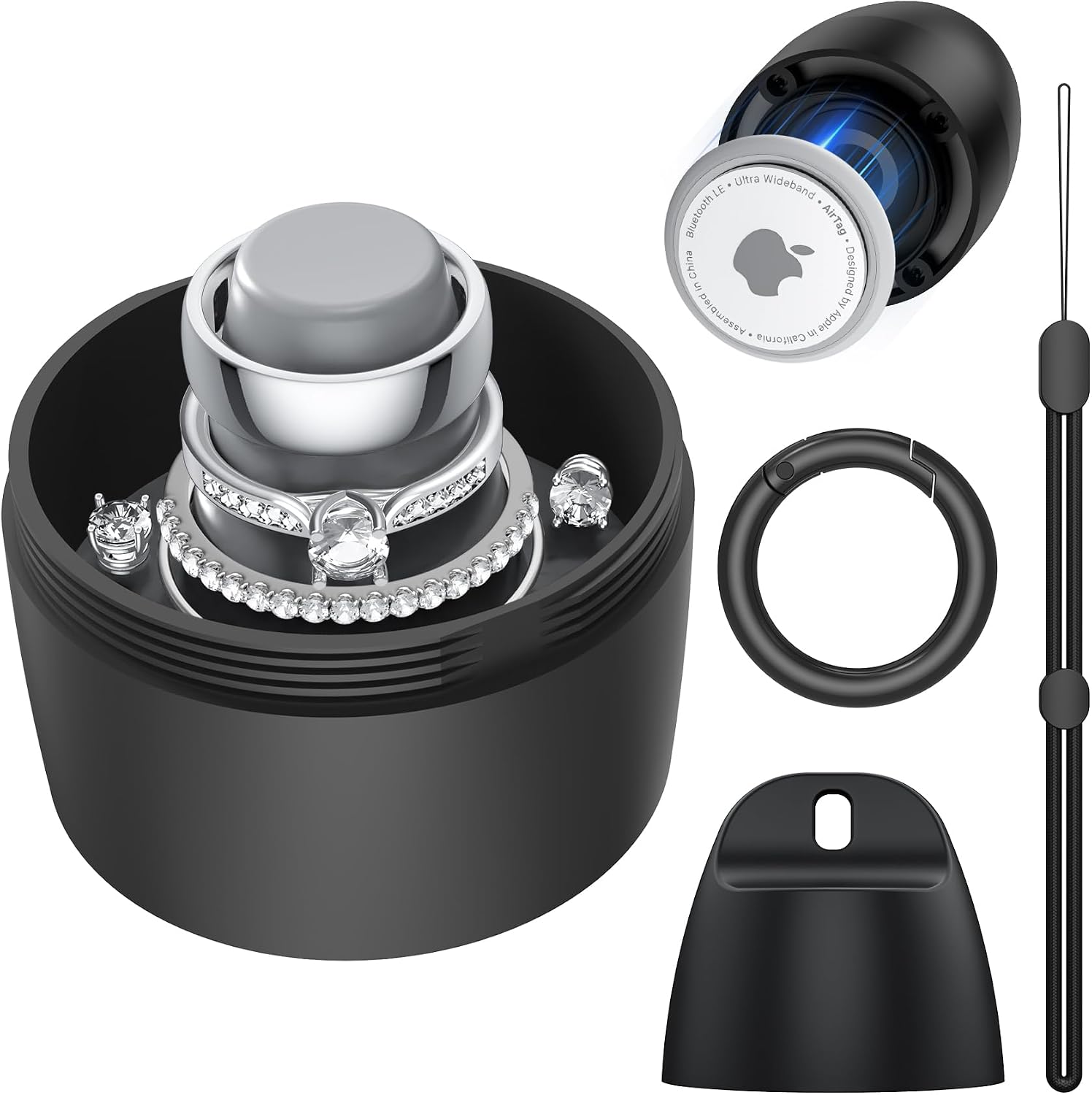 Oura Travel Case with Hidden AirTag Holder