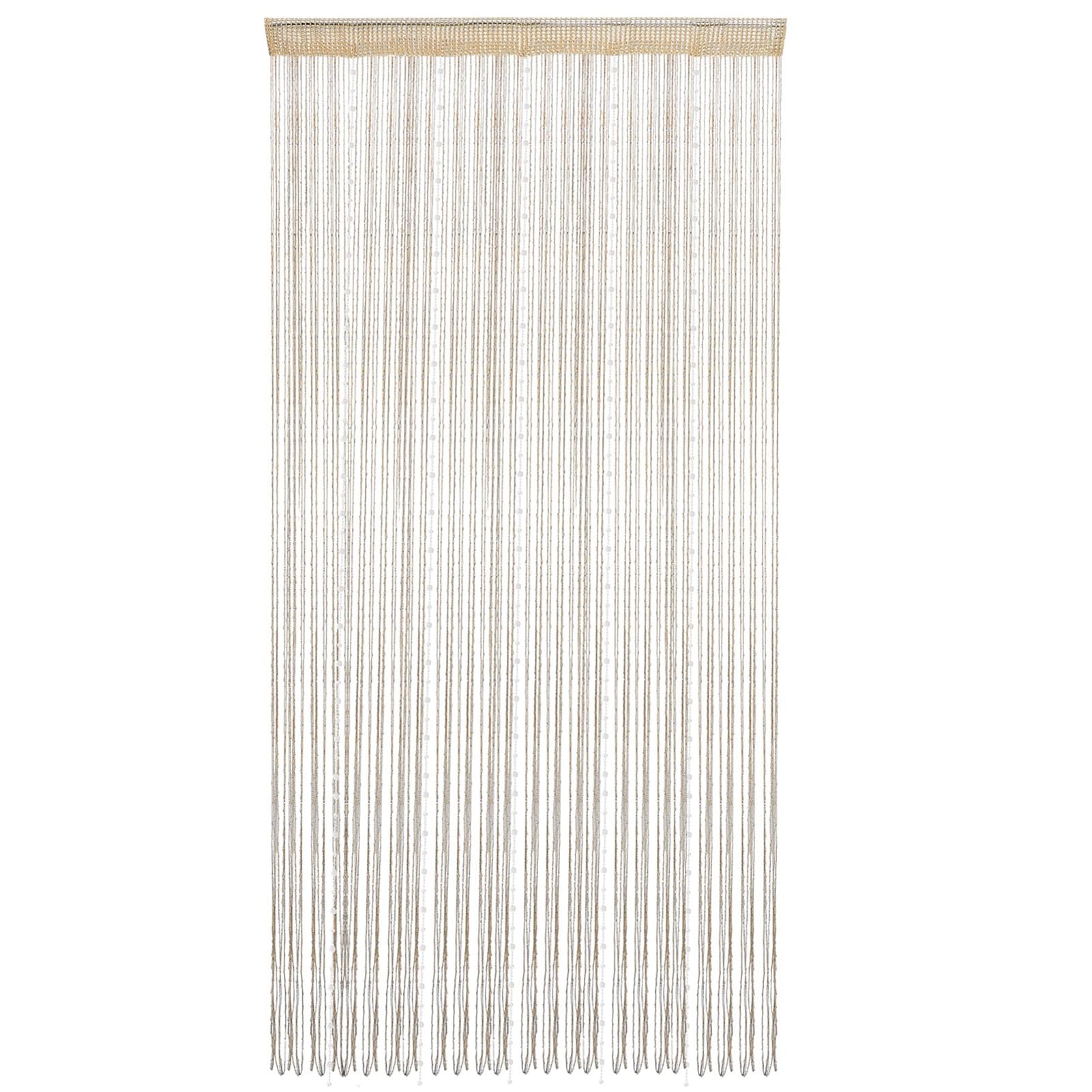 Rideau à perles de cristal champagne 1 x 2 m comme cloison amovible de porte