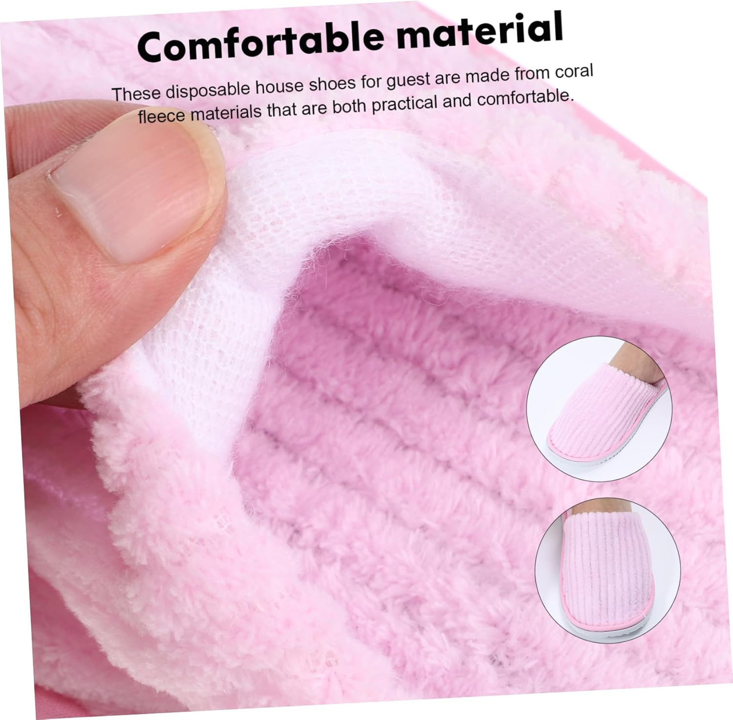 12Pairs Disposable Slippers for Guests Nonslip House Shoes Comfortable Hygienic Pedicure Slippers for Home Use for Spa and Indoor