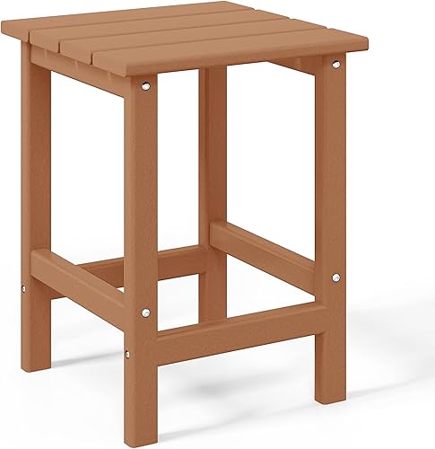 Miniatura 7 de WestinTrends Malibu - Mesa auxiliar cuadrada para exterior para silla Adirondack, teca