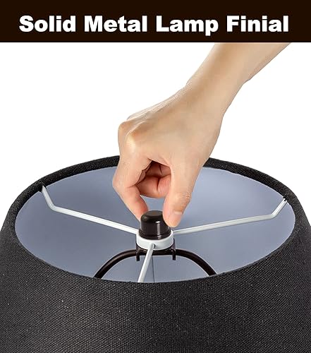 Miniatura 33 de Arpa de lámpara de latón de 8 pulgadas, 2 juegos, soporte de sombra desmontable para lámparas de mesa y pie, soporte resistente con sillín y remate