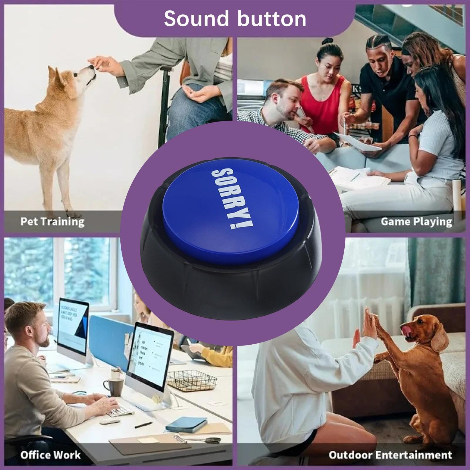 Pas de bouton avec son - Joy Buzzer Boutons amusants avec son, boutons amusants, boutons parlants pour la communication | Boîte de générateur, jouet