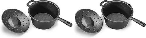 Vista 26 de COMMERCIAL CHEF Horno holandés de hierro fundido de 3.4 cuartos de galón con tapa de cúpula y asas