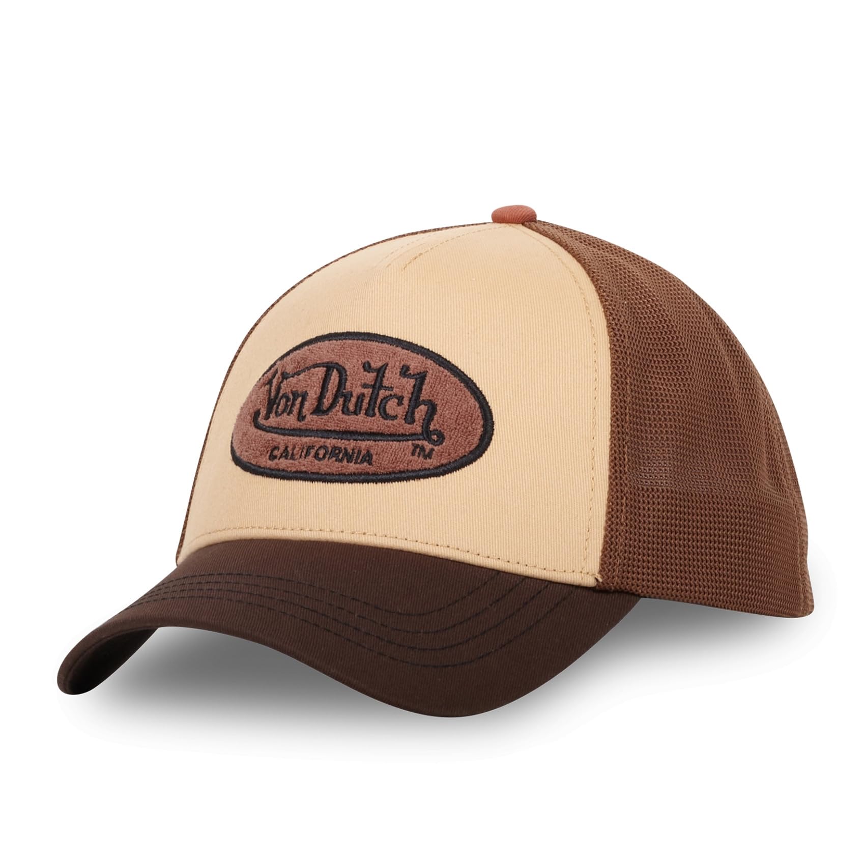 Von Dutch Men's Beige-Rust Terra Trucker Cap By