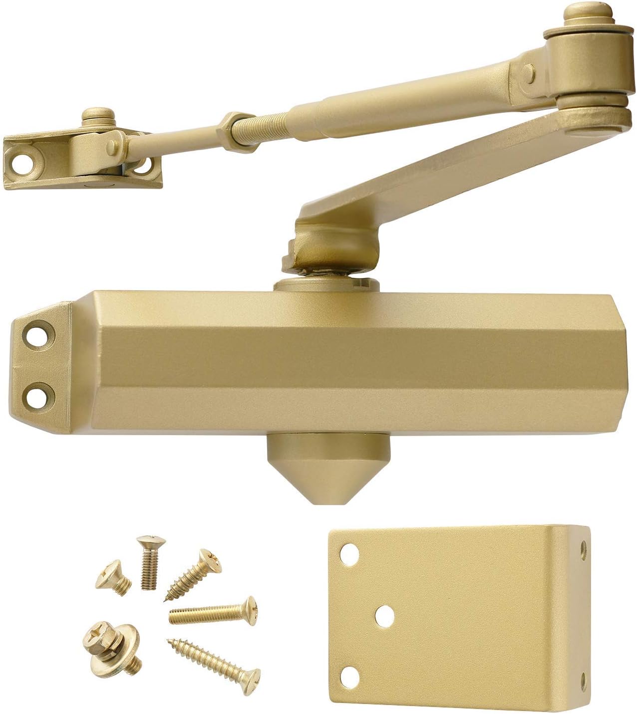 Door Closer for Interior and Light Commercial Door Use Power Size #3 Cast Aluminum Standard Duty Door Closer Automatic Closing and Latching - Embassy Series LH303