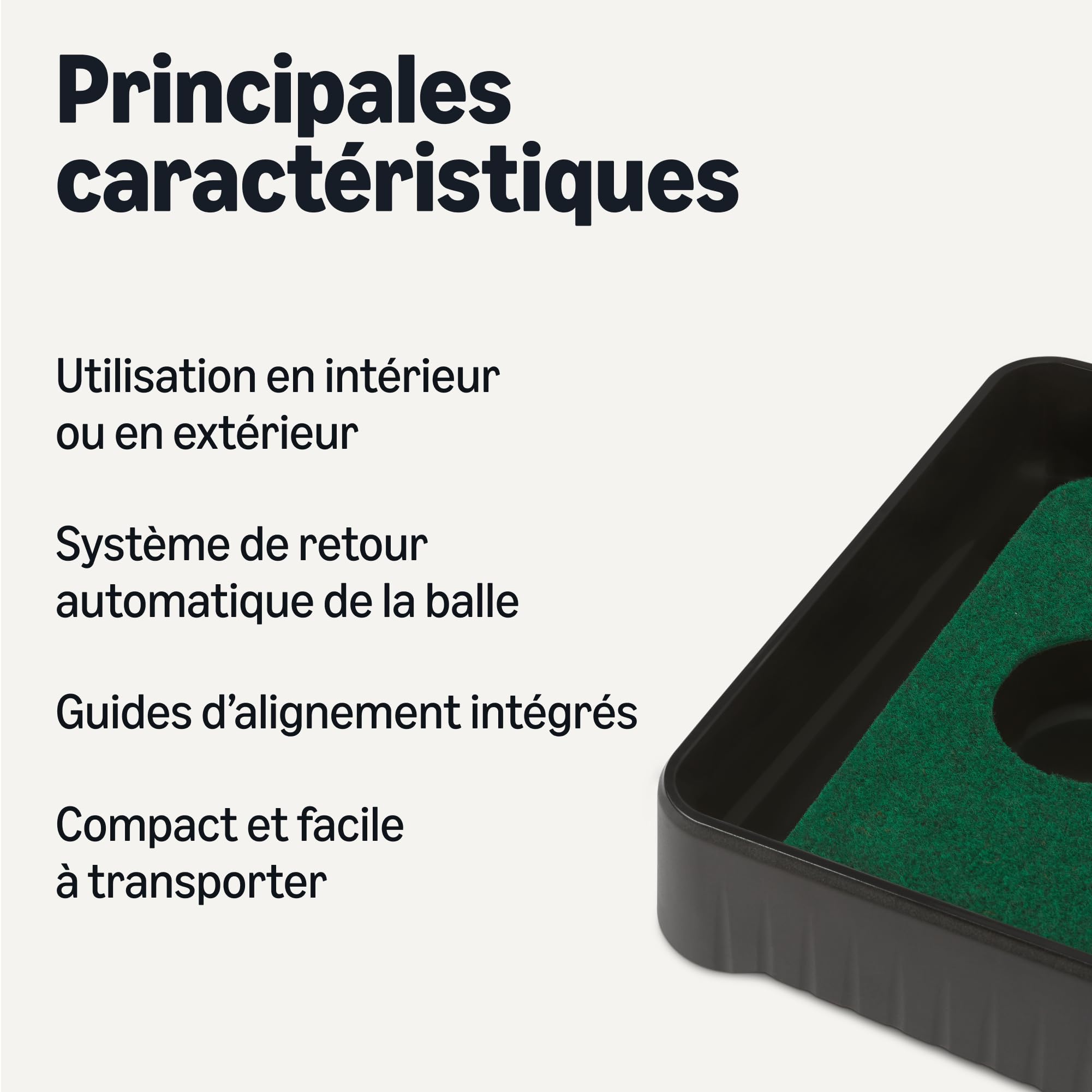 Amazon Basics Tapis de Golf avec Retour Automatique des Balles, Tapis d’Entraînement de Golf avec Guides d’Alignement, Green pour Entraînement Intérieur et Extérieur, 277,0cm x 36,5cm, Vert