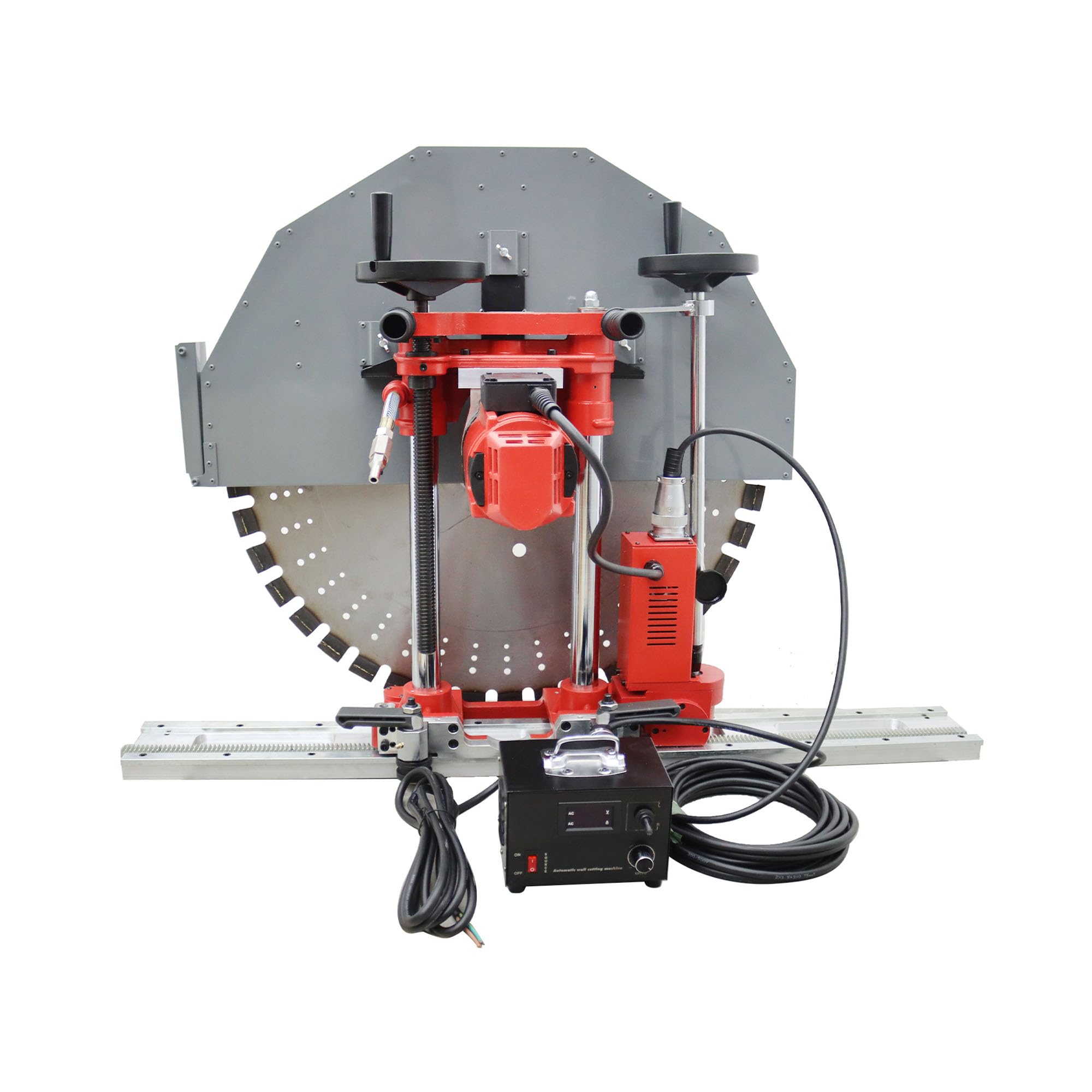 220V Semi Automatic Wall Cutting Machine Upgraded Quick-Release Wall Cutter for Cutting Concrete Walls Brick Walls Steel Bars Gypsum Boards Cutting Depth 320mm 5580W