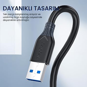 VegGieg USB 3.0 Micro B Charging and Data HDD Cable 50 CM