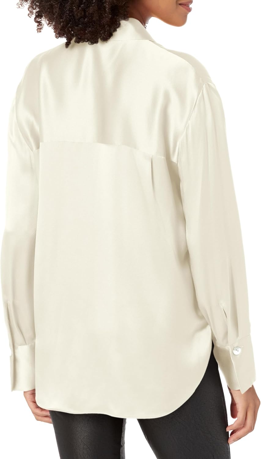 Vince Womens Relaxed Long Sleeve Chest Pkt Blouse - Image 2