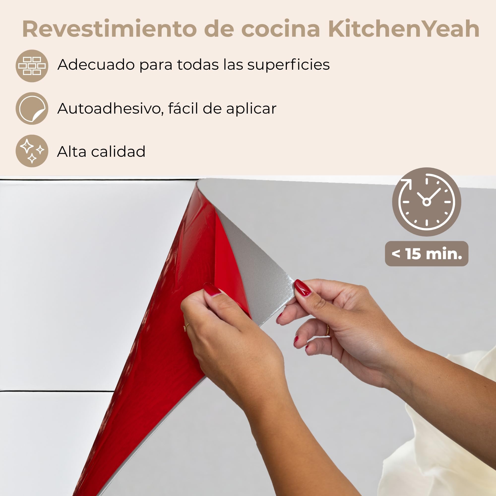 KitchenYeah© Antisalpicaduras Cocina 80x150 cm Adhesivo Salpicadero Protector Pared Salpicaduras Revestimiento Flor - Minimalista -Blanco