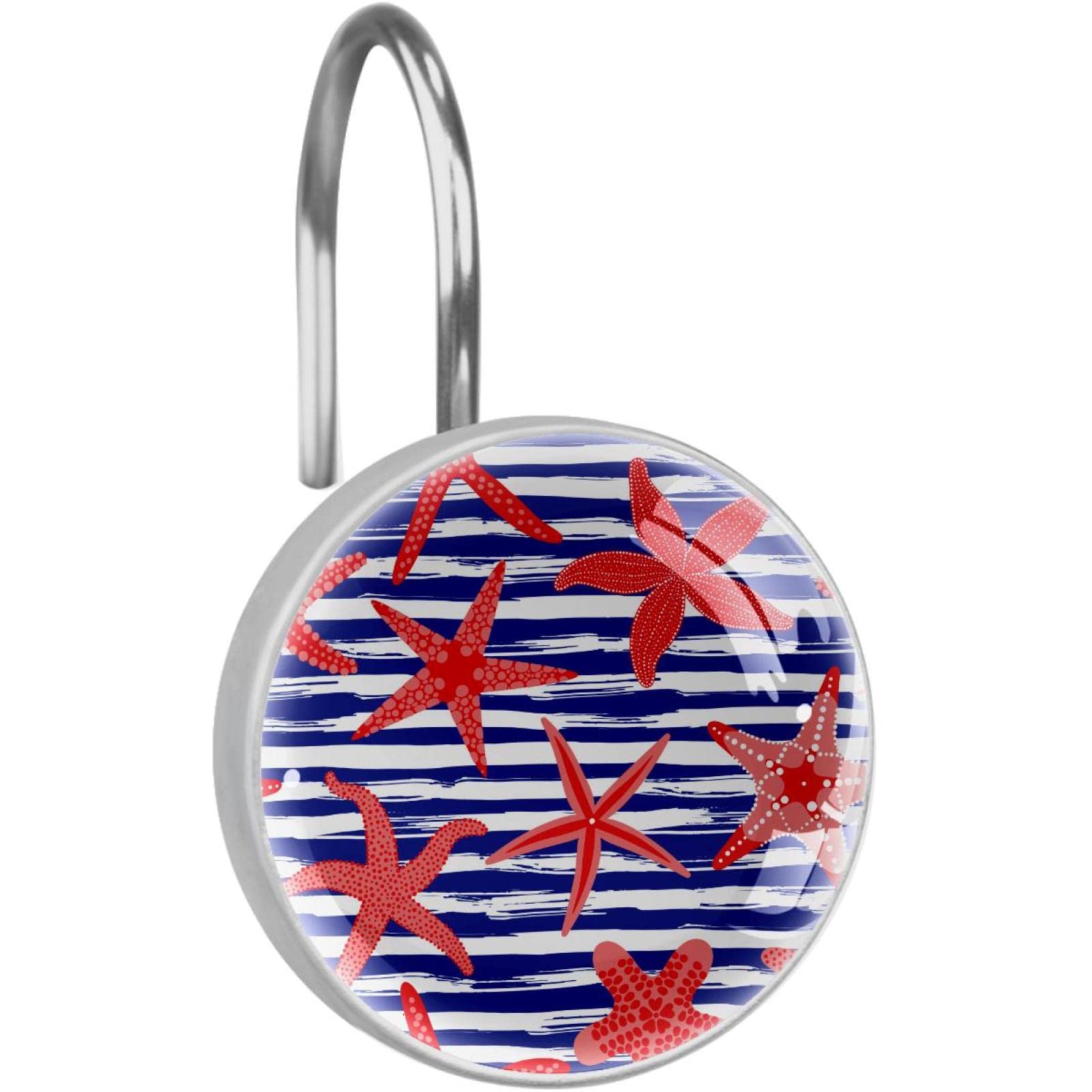 red star shower curtain hooks