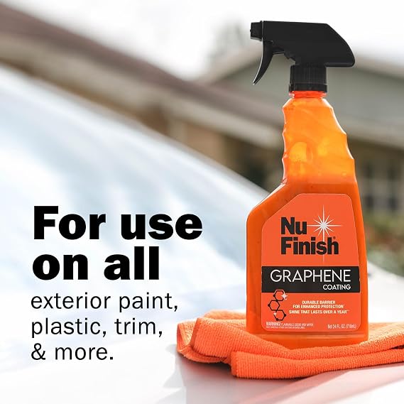 Nu Finish Graphene Coating Spray for exterior surfaces , Graphene + ceramic based technology, 24 Fl Oz