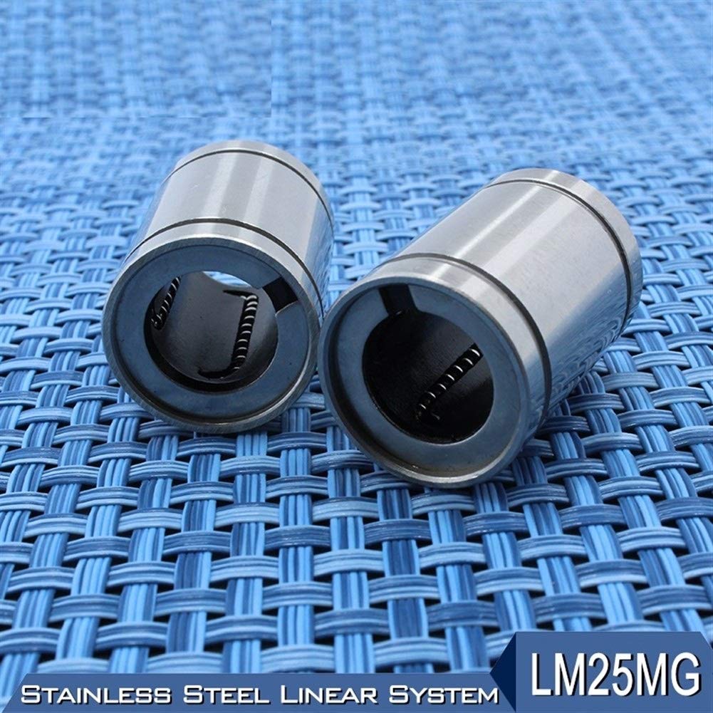 JIYAMI'EN EL 1 PC LM25MG Linearkugellager 25MM LMS25 MG 25x40x59mm Edelstahl-Resin-Retainer Kugelbuchse LMS25UU Wellenlager