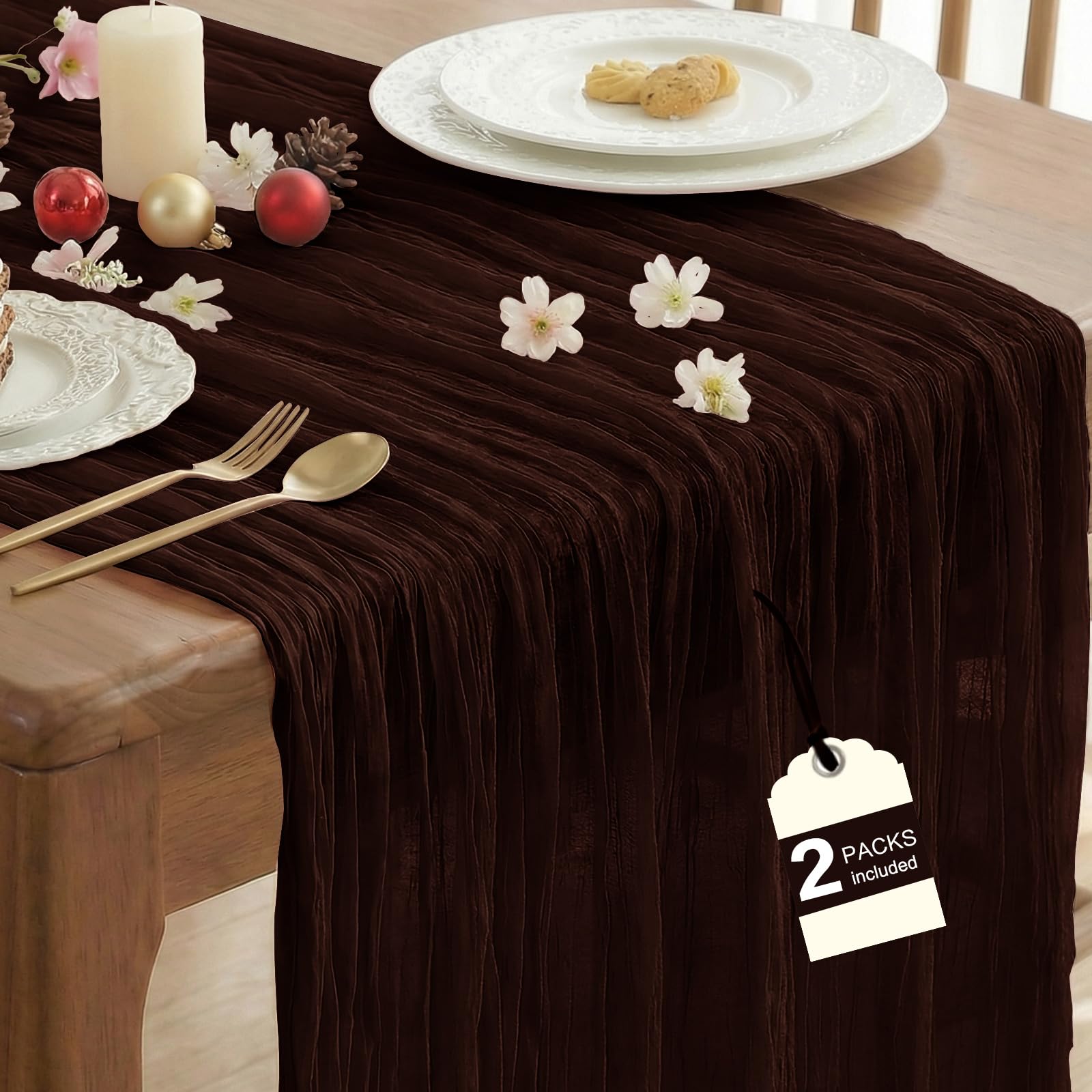 Pink Cheesecloth Table Runners - Fall Party Decor -26