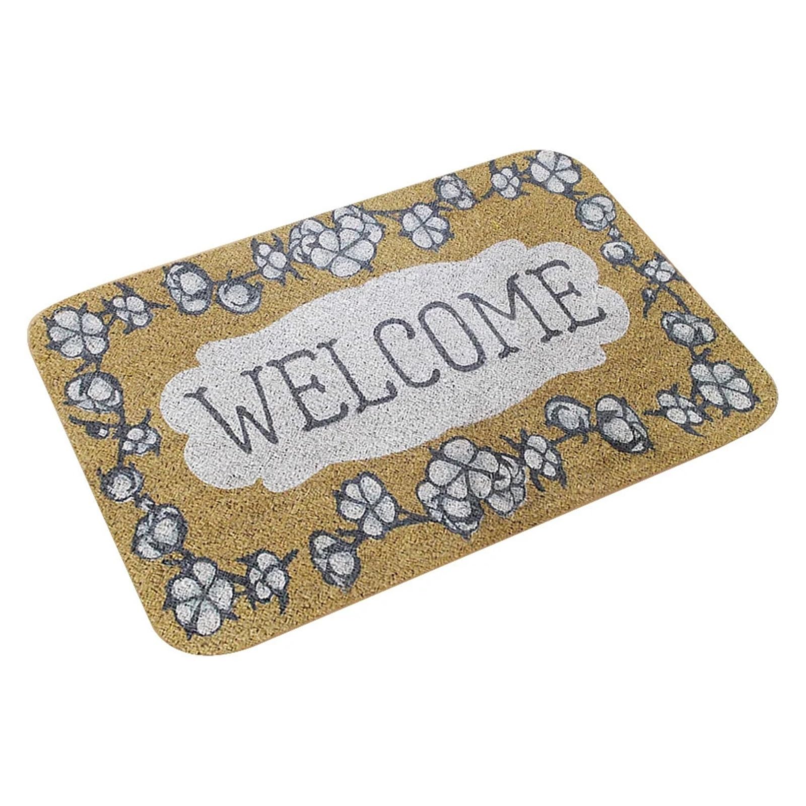 Paillasson d'entrée de bienvenue G367373b : tapis de couloir imprimé et antidérapant