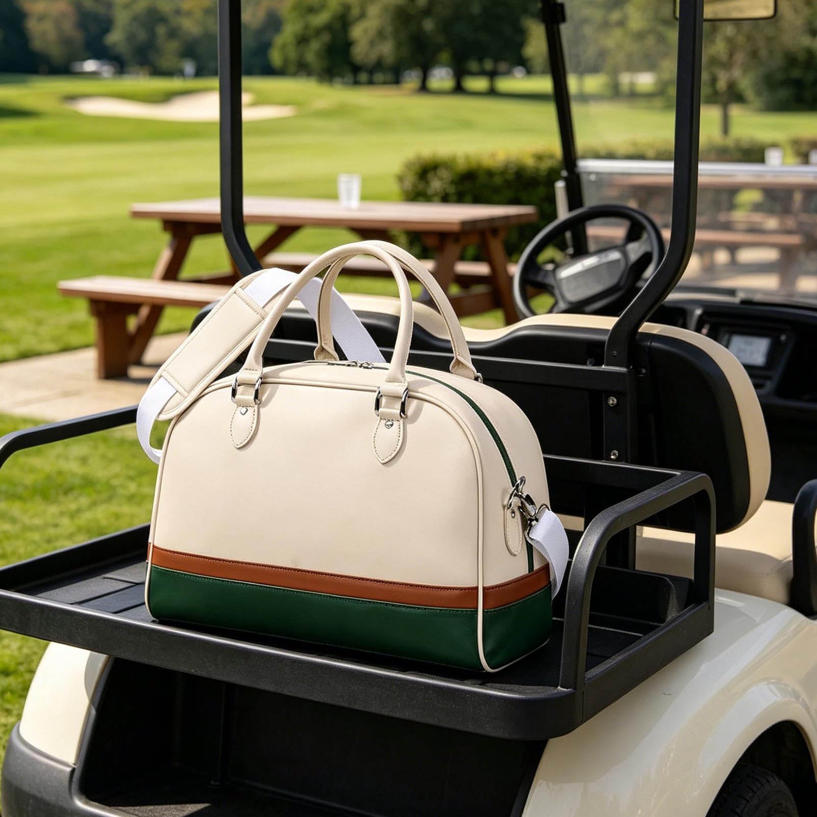 ZJchao Leichte Golftasche, Hochwertige Kunstledertasche mit Mehreren Fächern für Damen, Golfzubehör, Kleidung, Reisen