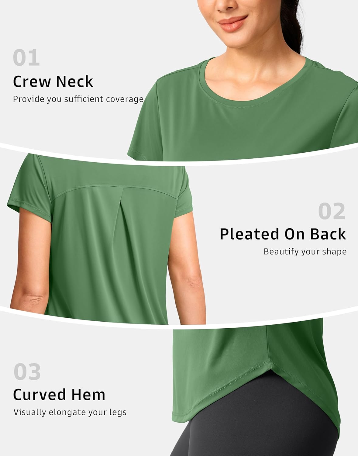 G Gradual Women's Workout Tops Short Sleeve Lightweight Athletic Yoga Running Shirts Loose Fit Quick Dry Gym T-Shirts - Image 4