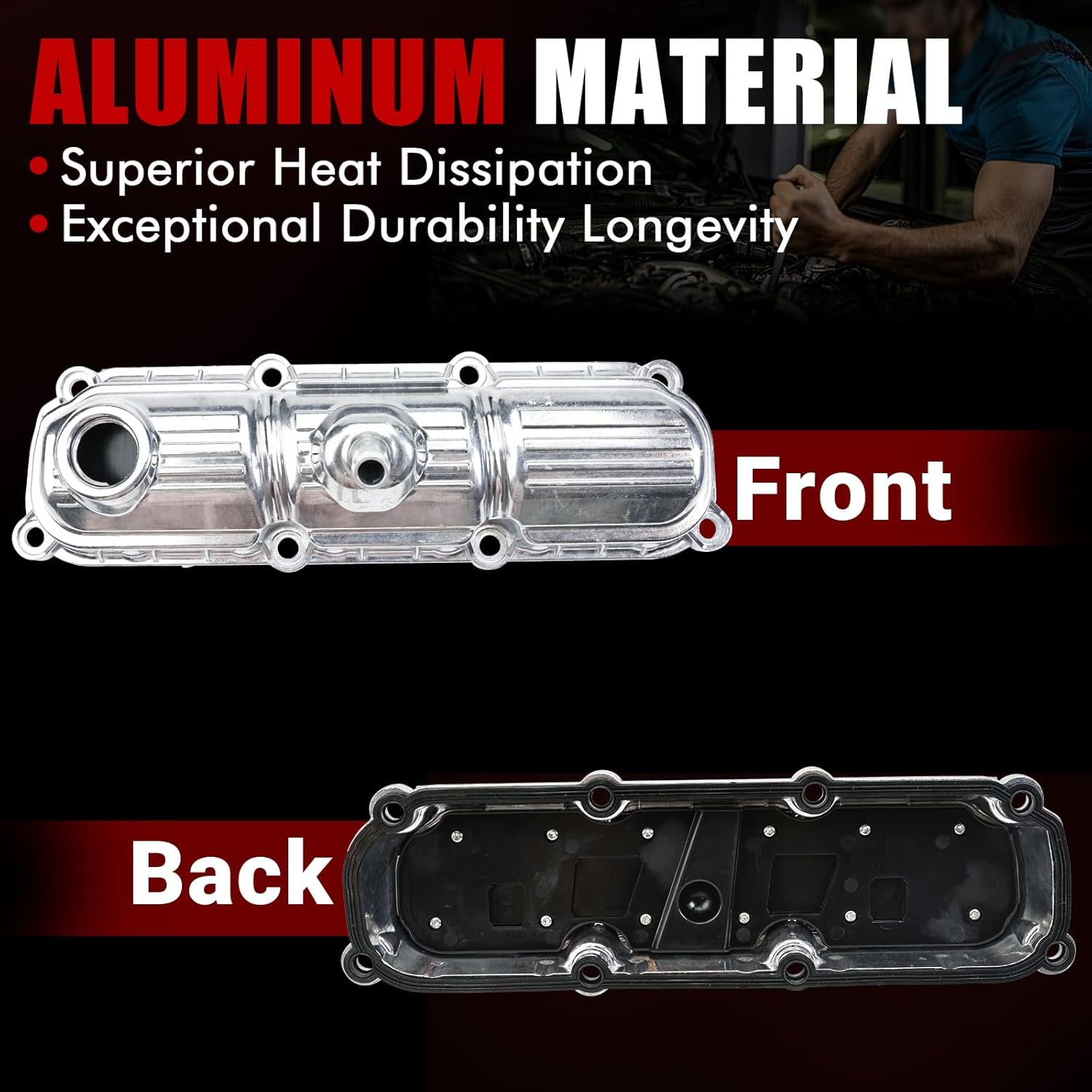 MITZONE Engine Valve Cover Compatible with 2007-2011 Jeep Wrangler 2004-2007 Dodge Caravan 2004-2010 Dodge Grand Caravan 2004-2010 Chrysler Town & Country 2005-2008 Chrysler Pacifica 3.3L 3.8L V6 Gas
