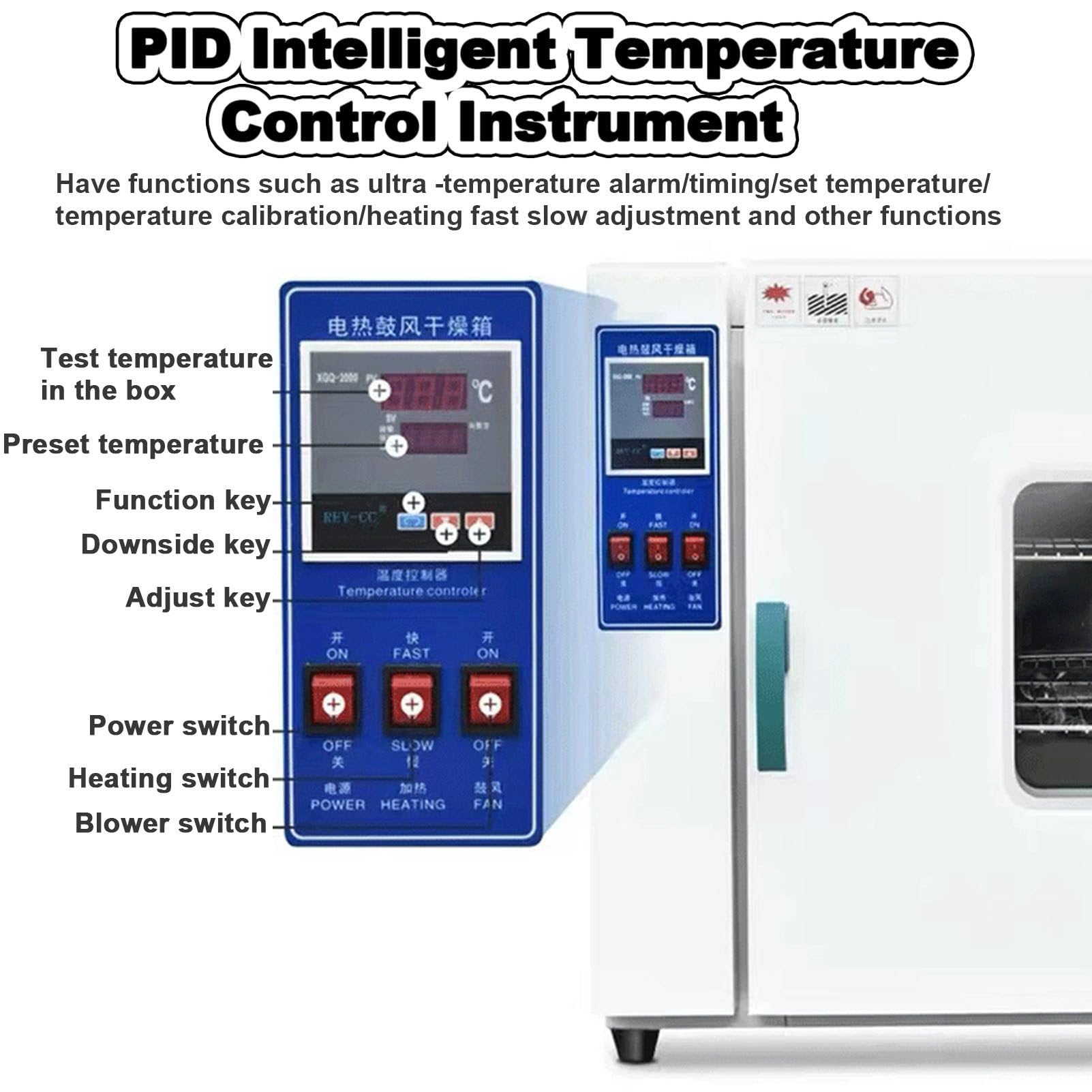 Forno Essiccazione Da Laboratorio 16L – Digitale A Microcontrollore, 10-300°C, Con Ventola E Timer