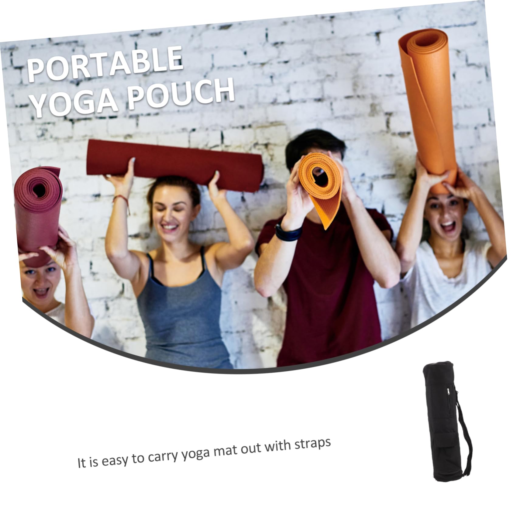 TOYANDONA Bolsa para Esterilla de Yoga Correa Ajustable y Cierre de Cremallera, Material Sintético Resistente y Diseño Fácil de Llevar para Amantes del Yoga