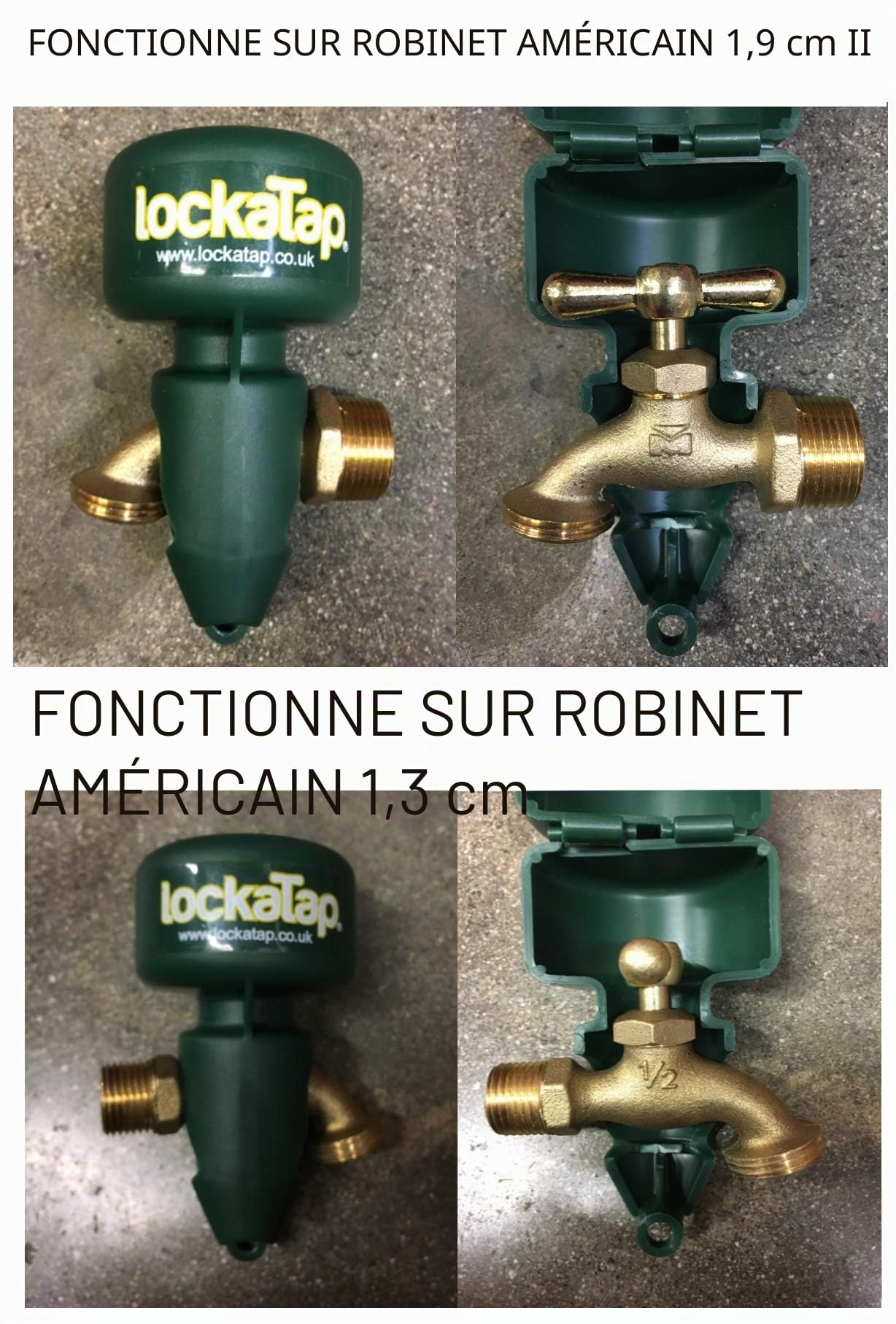 Lockatap PDSLT001 Verrou de robinet Vert 12,5 x 6,5 x 7 cm