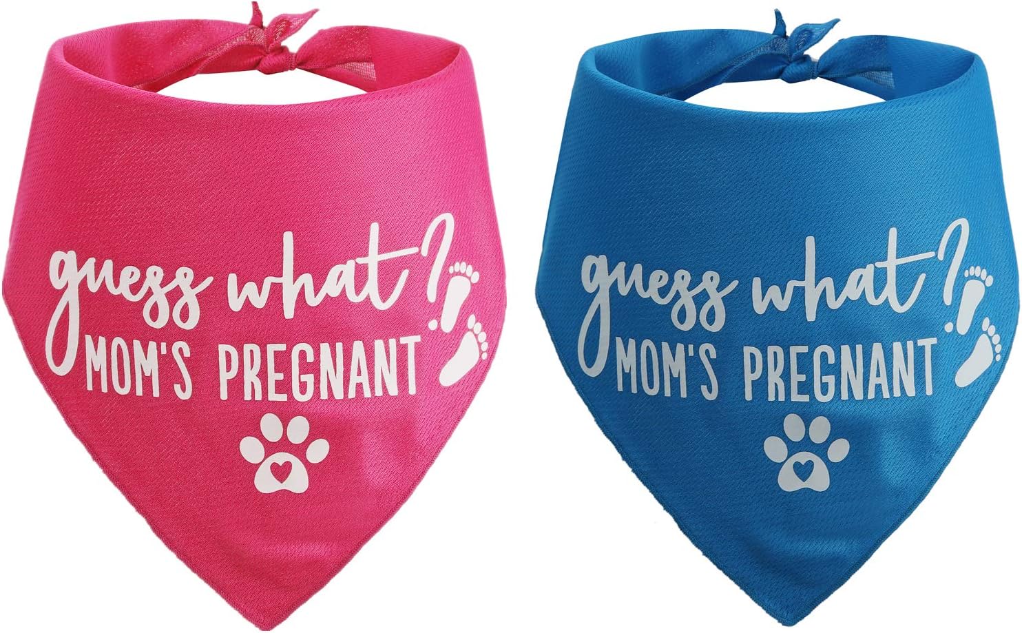 Qillyoper PHUNBYA ReluxoJPB Guess What? My Mom is Pregnant 2 Pack Pregnancy Announcement Dog Bandana