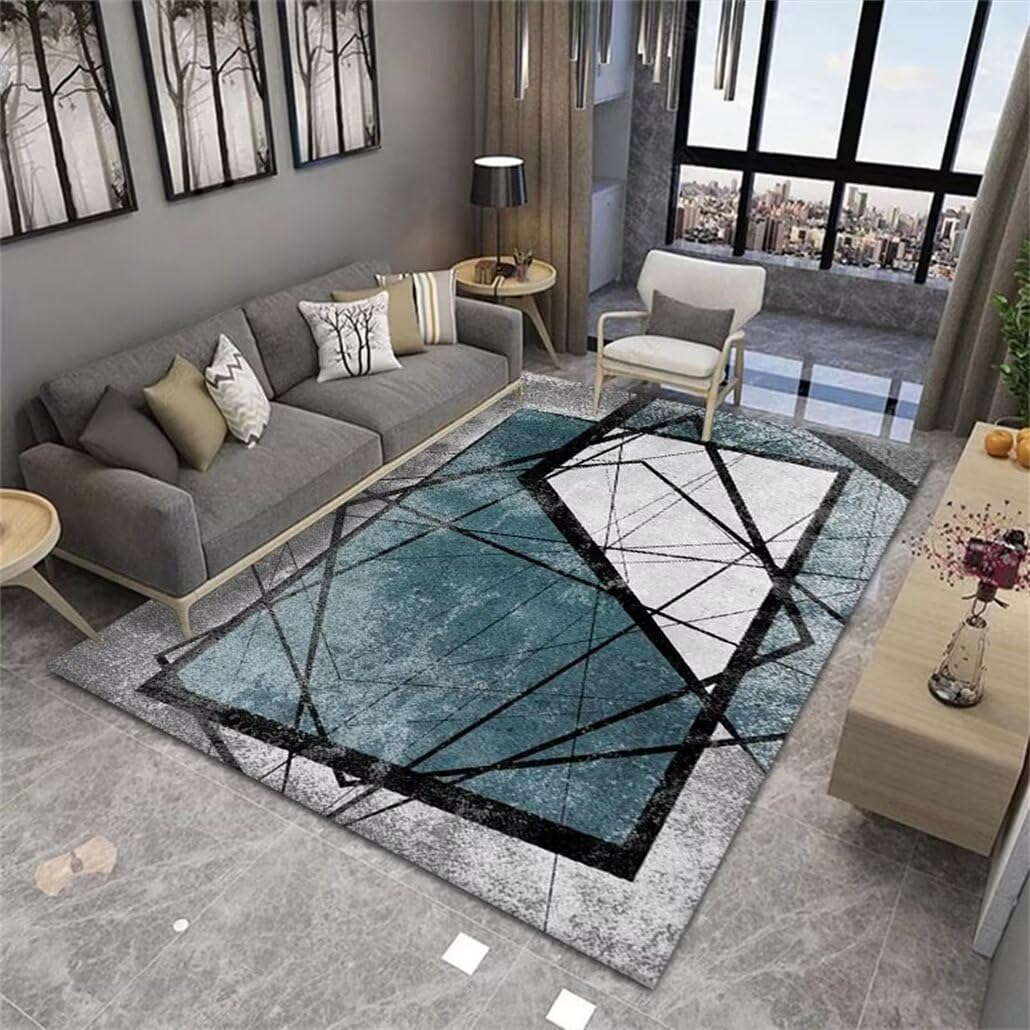 Tapis antidérapant 180x230cm lavable et fin pour couloir