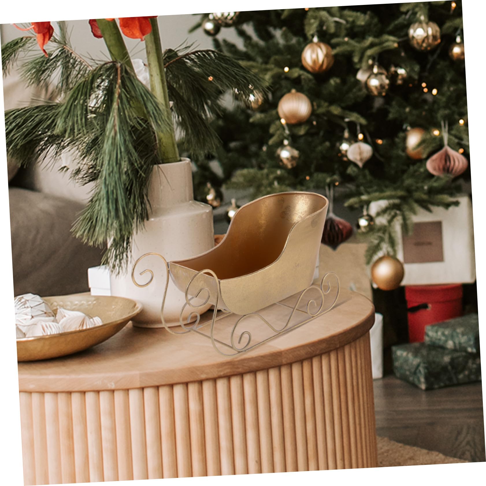 Weihnachtsschlitten Deko Aus Eisen Miniatur Schlittenmodell Leicht Kompakt Weihnachtsbaum Anhänger Geschenk Partyfotorequisite