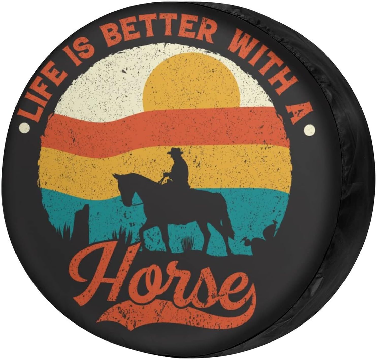 Delerain Spare Tire Cover Horse Lovers Wheel Covers