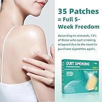 Vista 2 de Fekux - Parches de nicotina para dejar de fumar Paso 3, 7 mg Ayudas para dejar de fumar entregadas durante 24 horas, Parche transdérmico