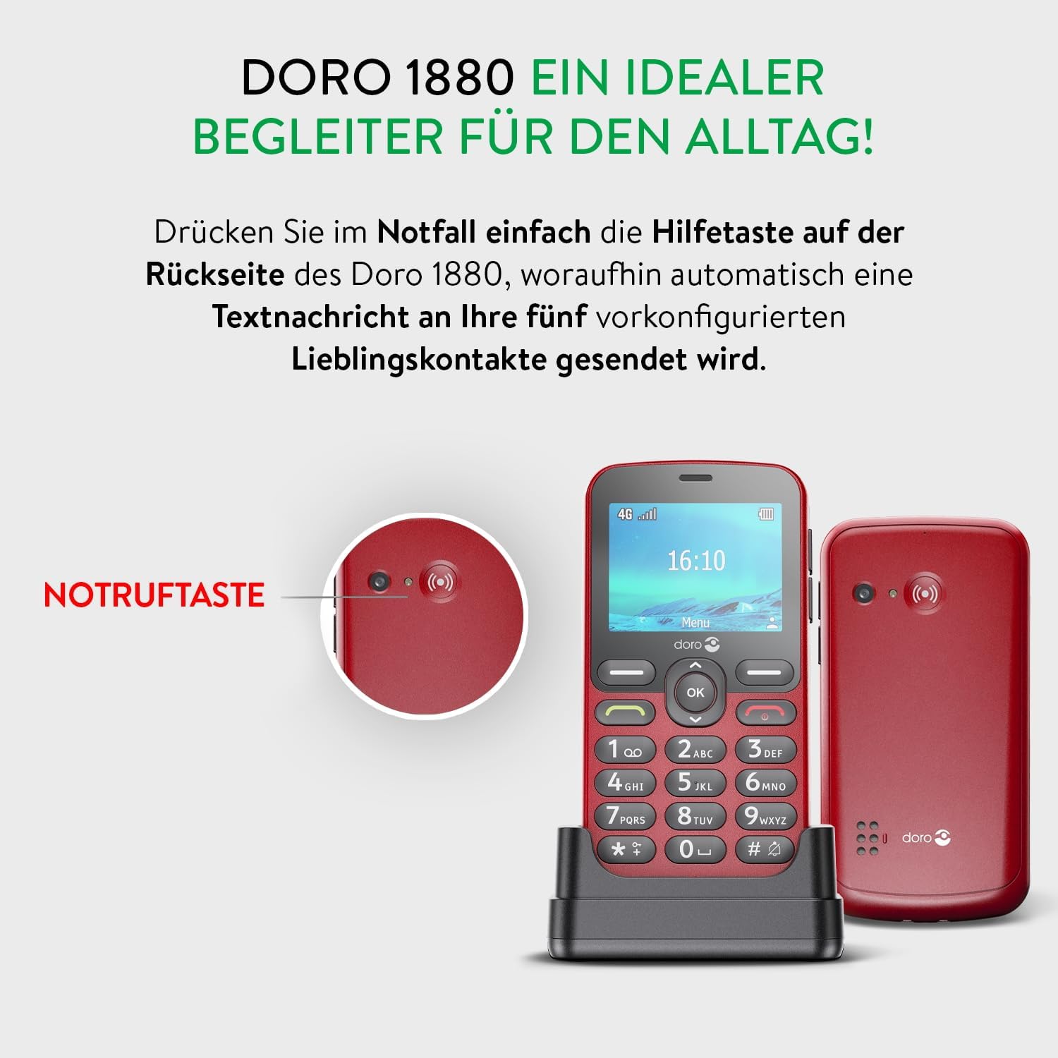 Doro 1880 Test – Verlässlich einfaches Senioren-Handy ohne Schnickschnack