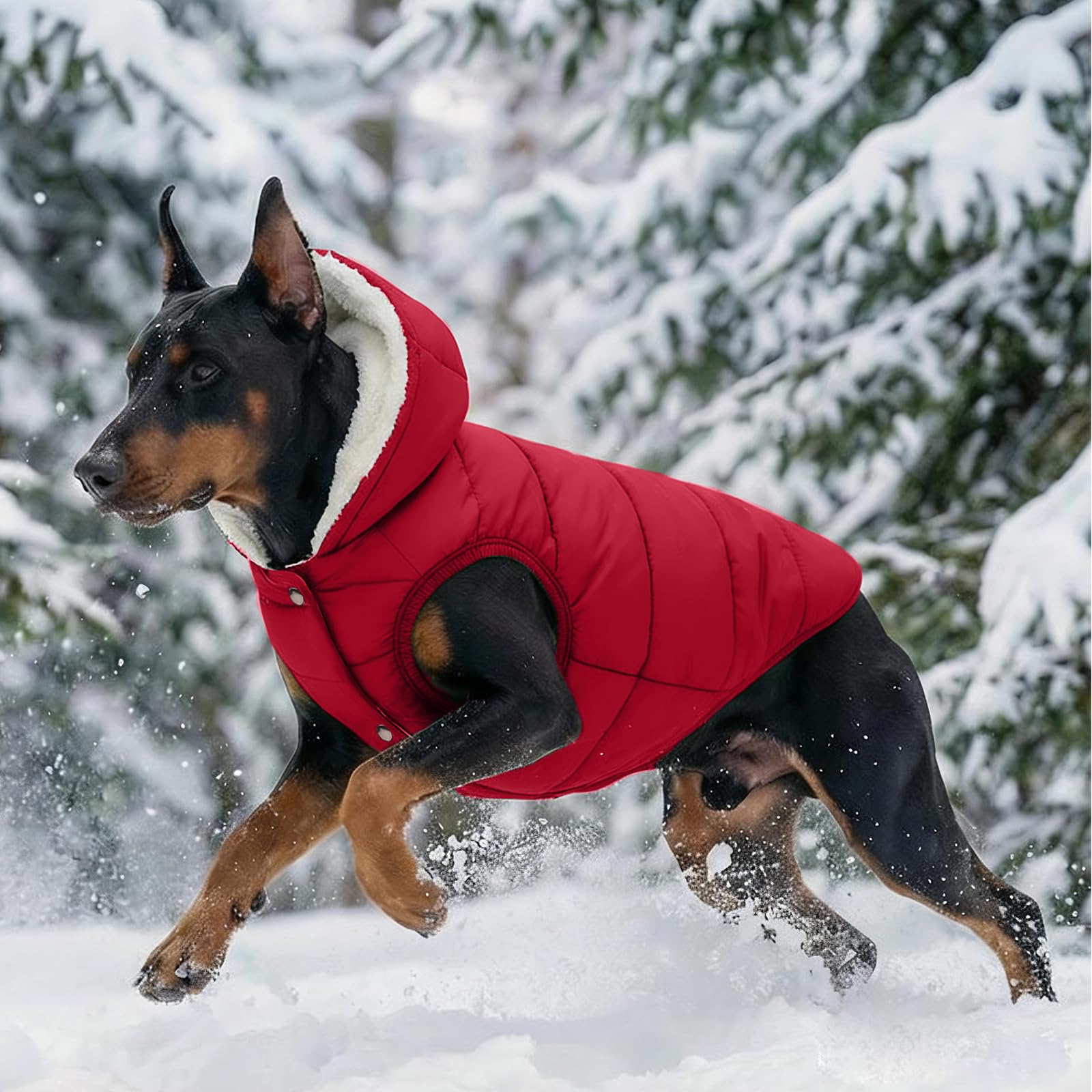 Sudadera con capucha de forro polar, abrigo impermeable resistente al viento, chaqueta cálida de invierno, chaleco de ropa para mascotas para clima frío, chaleco para perros pequeños, medianos y
