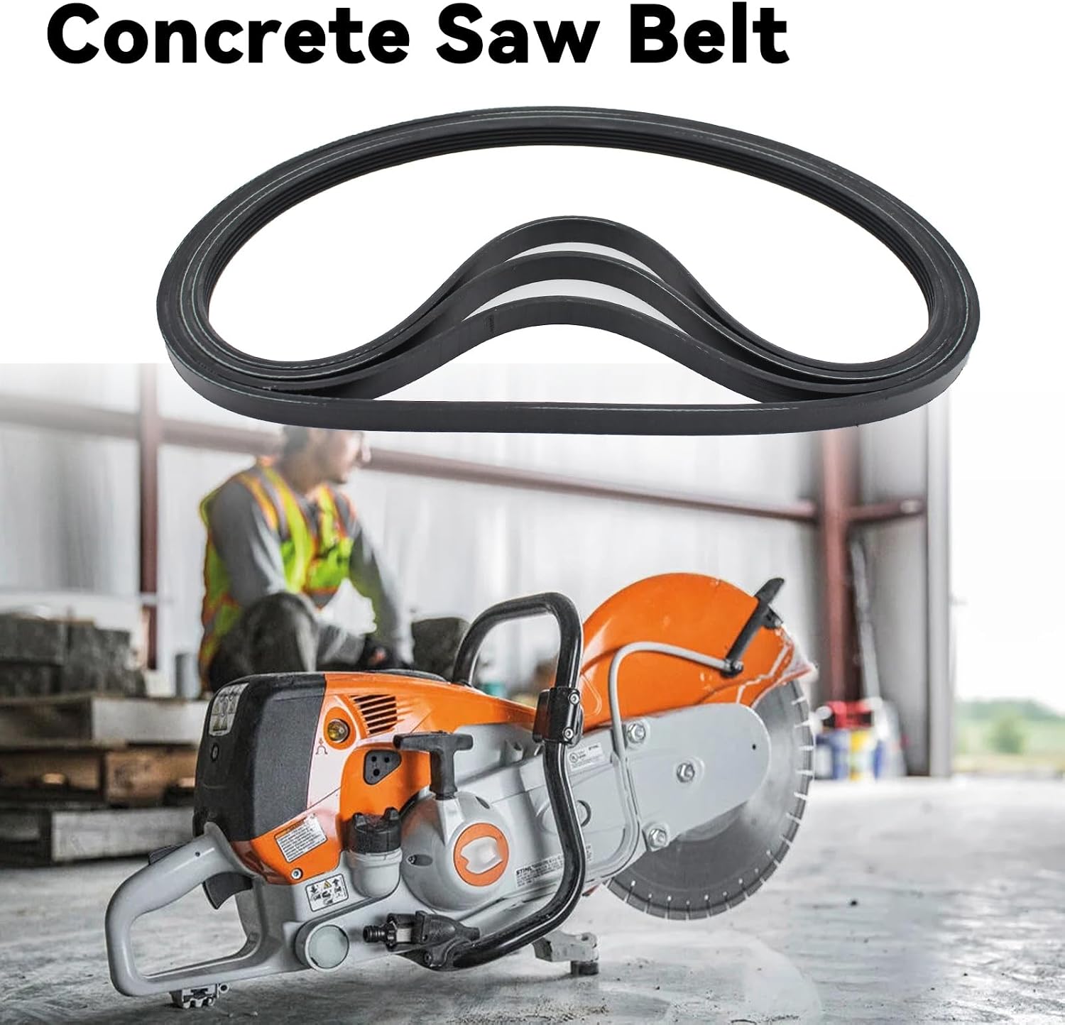 Concrete Saw Belt Kit Fit for Stihl TS420 Drive Belt # 9490 000 7900 | Concrete Saw Belt Replace 9490 000 7900, 9490 000 7900A(4 Pcs)