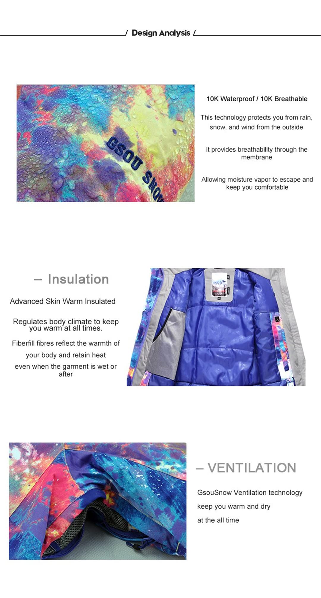 Chaquetas de nieve de invierno abrigos de hielo deportes al aire libre ropa de snowboard 10 K impermeable a prueba de viento traje de esquí desgaste para niña