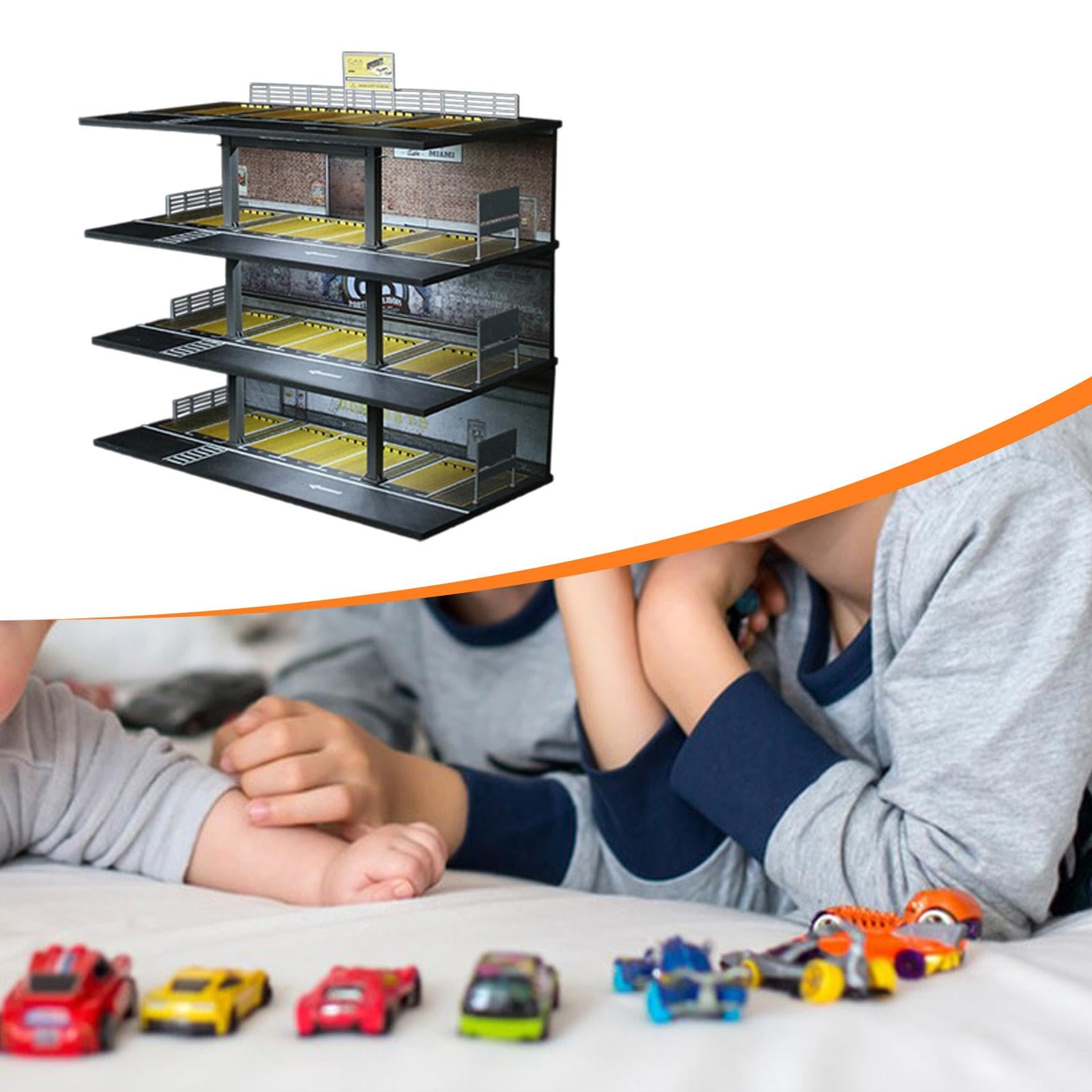 Vetrina per Auto in 1/64, Vetrina, Organizer, Garage, Diorama, Accessorio Decorativo per Foto, Scena in Miniatura, Modello, Auto Giocattolo, Style C