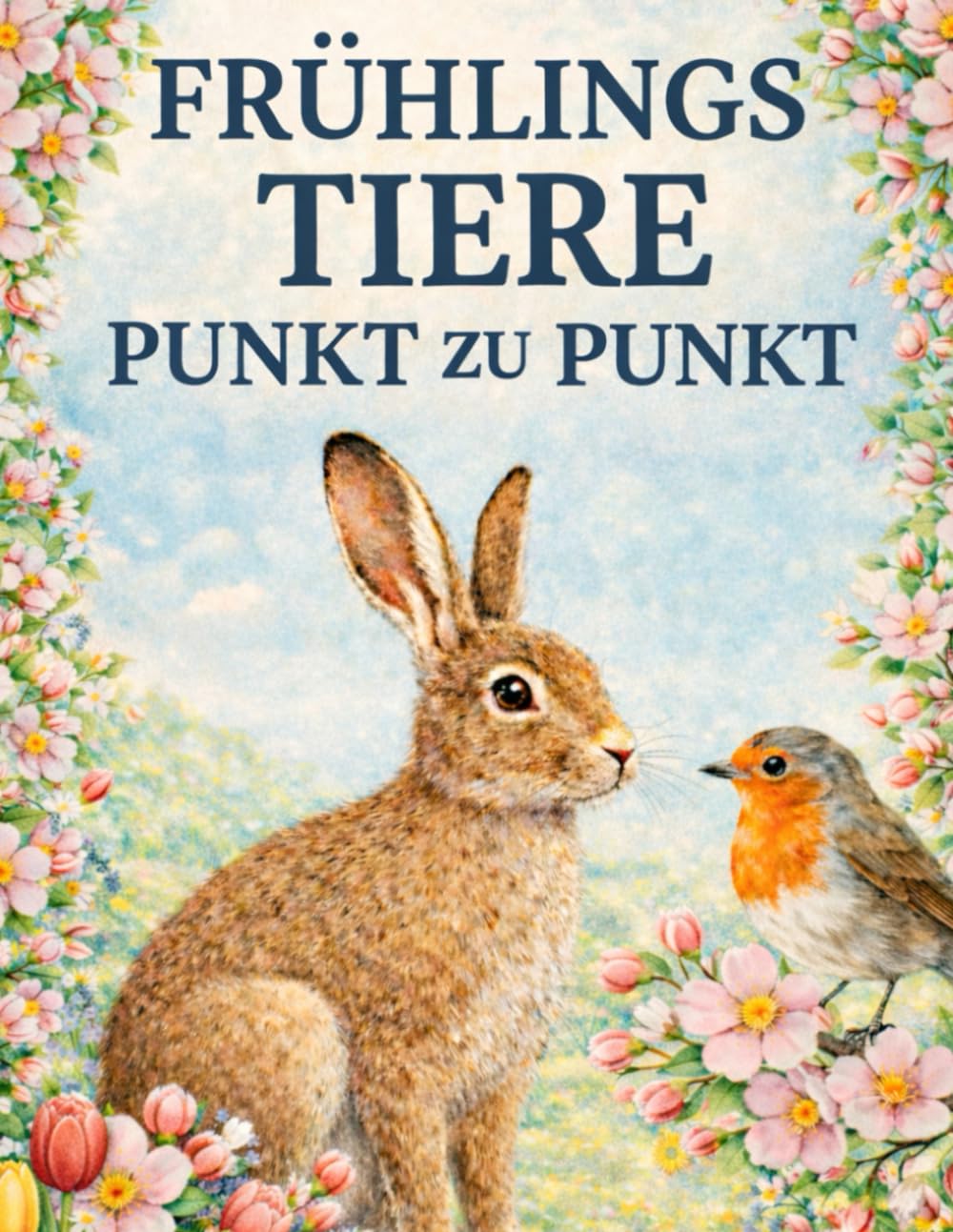Frühlings Tiere Punkt Zu Punkt: Großdruck Frühlings Punkt Zu Punkt für Erwachsene und Senioren